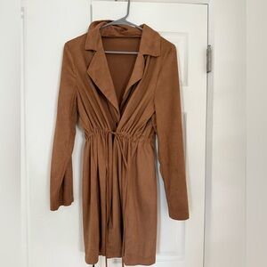 PrettyLittleThing Tan Trench Coat